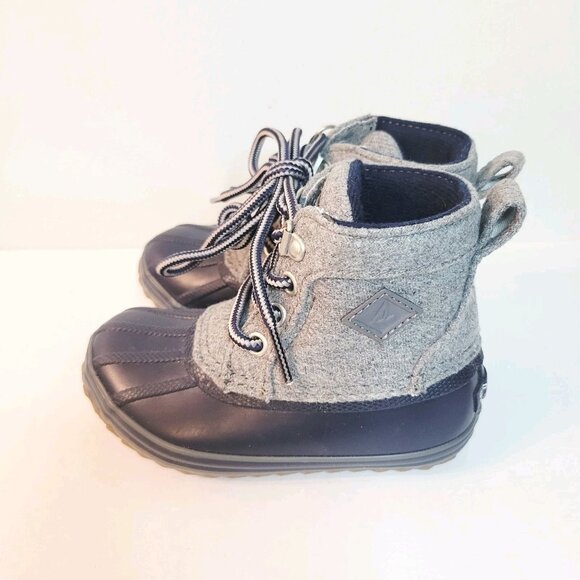 Sperry Bowline Boot Shoes Toddler 7M Blue & Gray Unisex - Picture 3 of 6